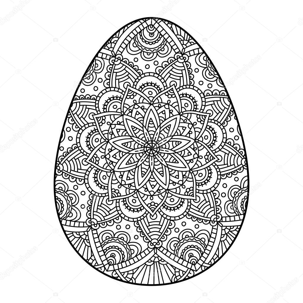 Easter egg mandala | Vector illustration of an Easter egg with a
