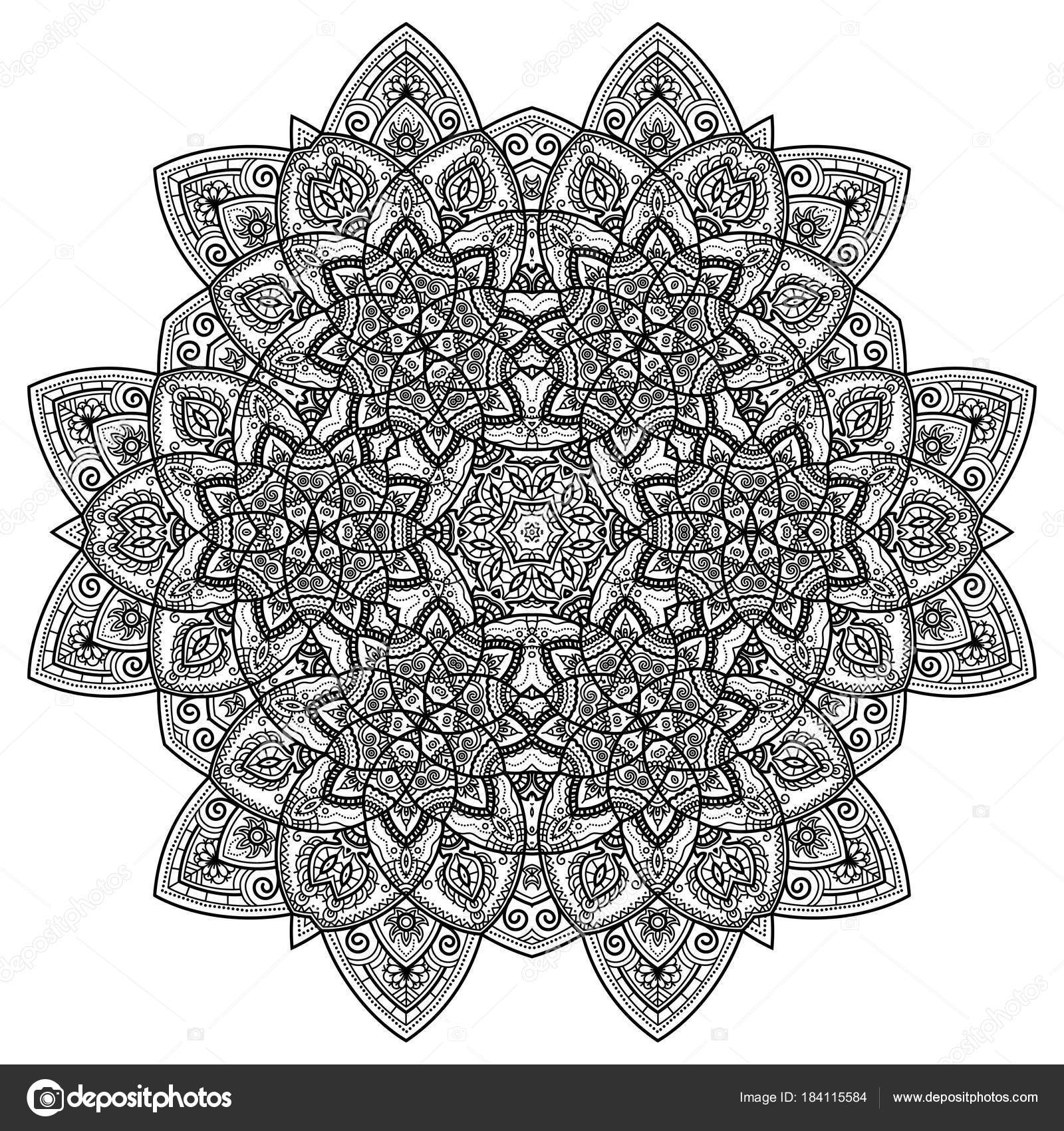 Vector Mandala Vintage Decoratieve Elementen Oosterse Patroon