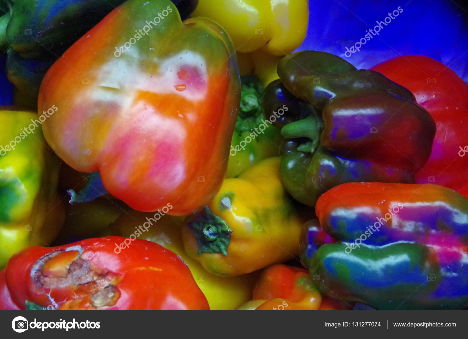 Rainbow colored bell peppers ⬇ Stock Photo, Image by © pellegrino13 #131277074