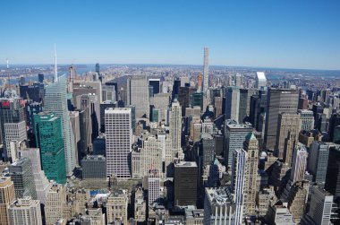 New York City - 5 Mart: Cityscape havadan görünümü Manhattan, New York, ABD 5 Mart 2017