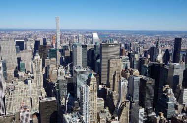New York City - 5 Mart: Cityscape havadan görünümü Manhattan, New York, ABD 5 Mart 2017