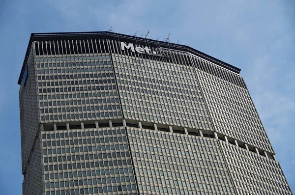  NYC merkez yerini Metlife işareti. 