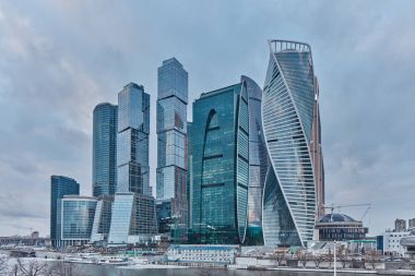 Moskova, 10 Ocak 2017: Moskova şehir iş merkezi