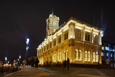 Moskova - 10 Ocak 2017: Yaroslavsky tren istasyonu, Moskova, n