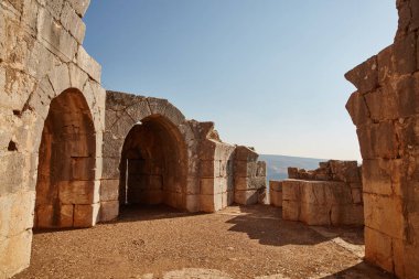 Nimrod tower ruins, north Israel clipart