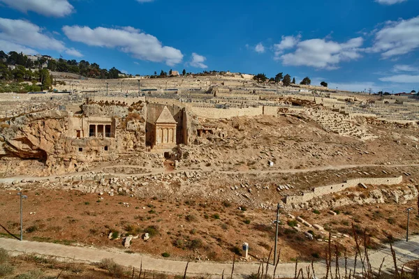 Jerusalén - 11 de noviembre de 2016: Vista del monte de las aceitunas, Jerusalén —  Fotos de Stock