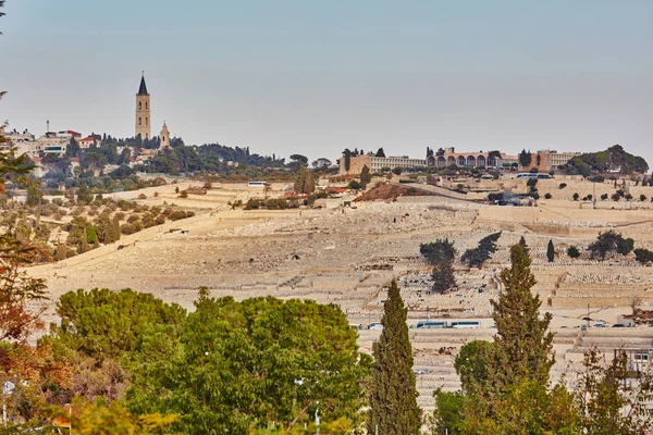 Jerusalem - 11 November, 2016: Mount of olives view, Jerusalem — Stock Photo, Image