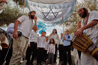 Jerusalem - 15 Kasım, 2016: birçok kişi Bar Mitzv katılmak