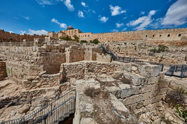 Jerusalem - staden av David utgrävningar — Stockfoto