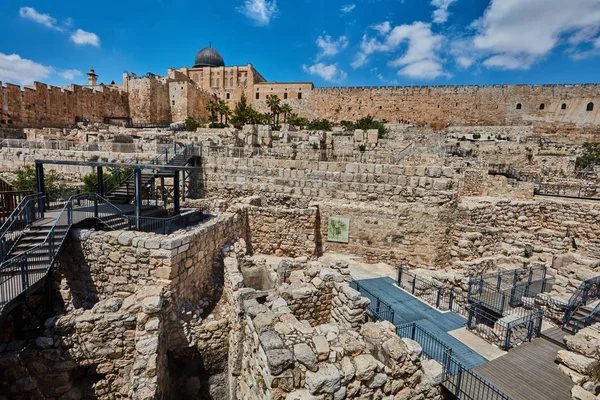 Jerusalem - staden av David utgrävningar — Stockfoto