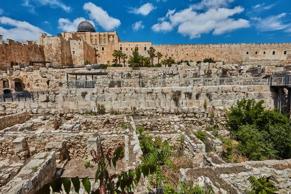 Jerusalem - staden av David utgrävningar — Stockfoto