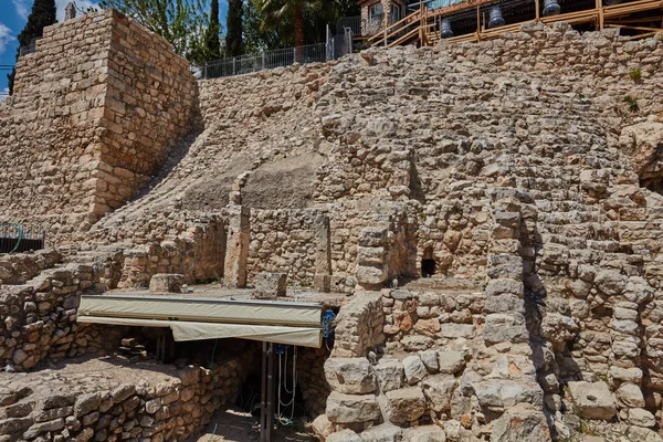 Jerusalem city av David utgrävningar — Stockfoto