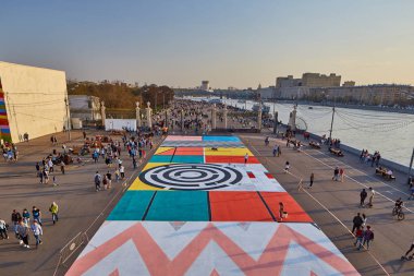 Moskova - 10.04.2017: Muzeon kültür Park'ta Moskova, bahar zamanı