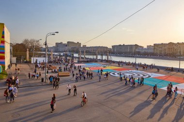 Moskova - 10.04.2017: Muzeon kültür Park'ta Moskova, bahar zamanı