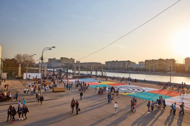 Moskova - 10.04.2017: Muzeon kültür Park'ta Moskova, bahar zamanı