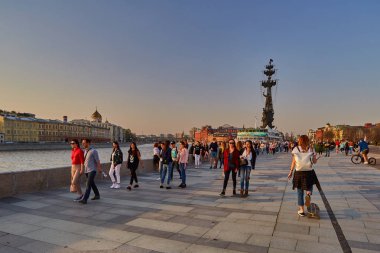 Moskova - 10.04.2017: Muzeon kültür Park'ta Moskova, bahar zamanı