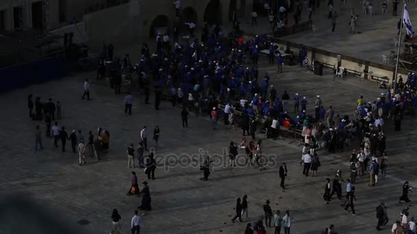 Jerusalem - 15 November, 2016: Wailing wall in Jerusalem — Stock Video