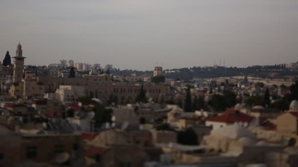 Israel Jerusalém Novembro 2016 Mesquita Aqsa Jerusalém Revelando Tiro — Vídeo de Stock