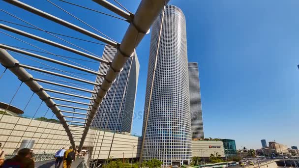 Tel aviv - 23.05.2017: Tel Aviv tåg och hi-way tilt-shift time-lapse video 4k — Stockvideo