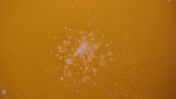 Abstract: Close-up na superfície do óleo de ghee em ebulição a ser preparado — Vídeo de Stock