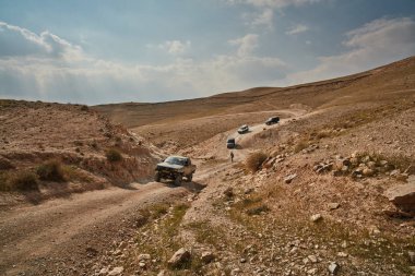 Kudüs - 10.04.2017: Jeep araca bir trek