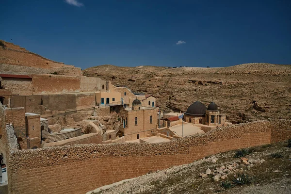 Mar Saba mosteiro no deserto (Israel ) — Fotografia de Stock