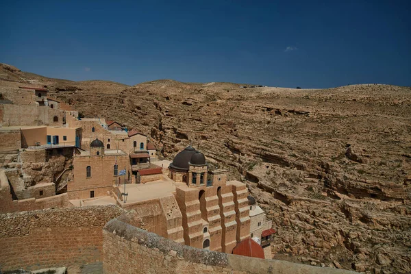 Mar Saba mosteiro no deserto (Israel ) — Fotografia de Stock