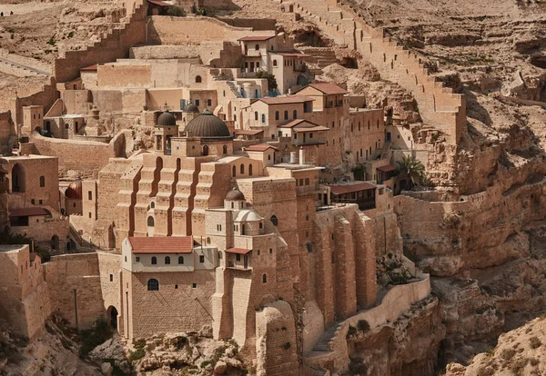 Mar Saba klostret i öknen (Israel) — Stockfoto