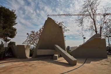 Kudüs - 10.04.2017: bina, Jerusalem tiyatro gün görünümü