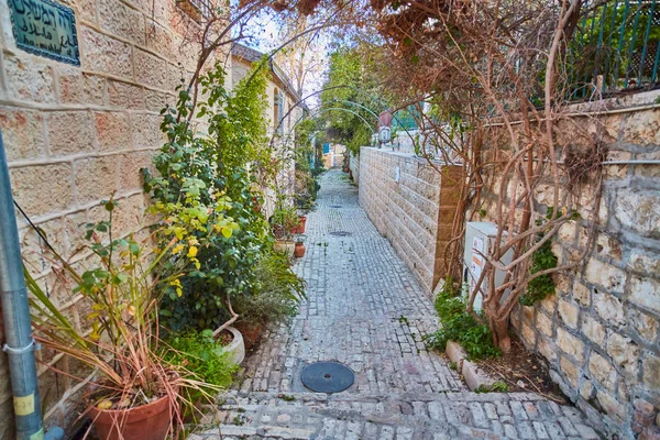 Montefiore wohngebiet in der nähe der altstadt jerusalem — Stockfoto