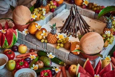 Vedik düğün için güzel düzenlenmiş yer