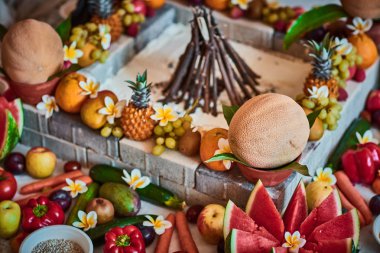 Vedik düğün için güzel düzenlenmiş yer