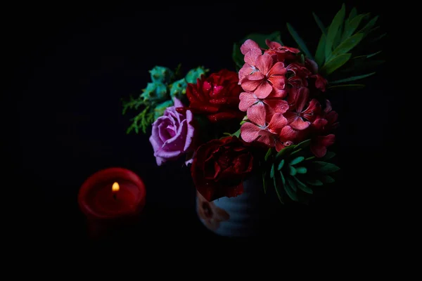 Memorial flowers, studio photo — Stock Photo, Image