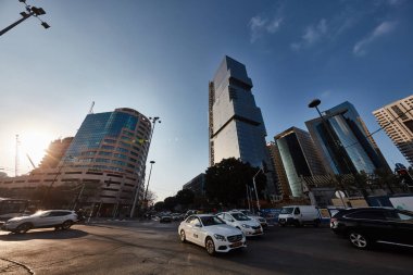 Tel-Aviv - 9 Aralık, 2016: Tel Aviv city cen yüksek binaların