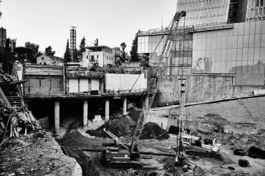 Tel-Aviv - 9 Aralık, 2016: Ramat Gan mimarisi yeni b