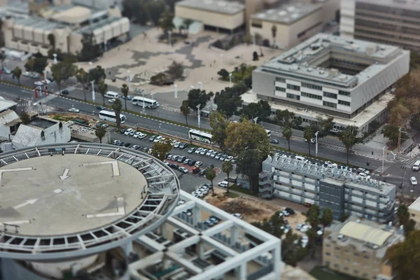 Тель-Авив - 10.06.2017: Вид с воздуха на Тель-Авивские дороги и недвижимость — стоковое фото