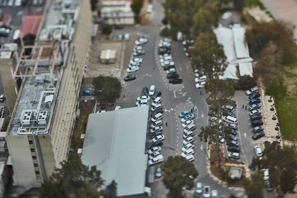 Tel Aviv - 10.06.2017: Vista aérea sobre as estradas e propriedades de Tel Aviv — Fotografia de Stock