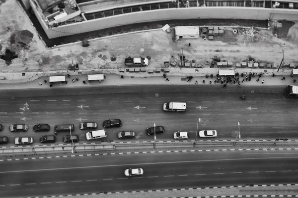 Tel Awiw - 10.06.2017: Widok z lotu ptaka na drogach Tel Awiw i ogolny — Zdjęcie stockowe