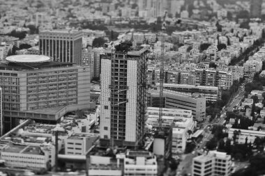 Tel Aviv - 10.06.2017: Tel Aviv yollar ve propert havadan görünümü