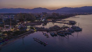 Eilat, İsrail, hava aracı görüntüsü