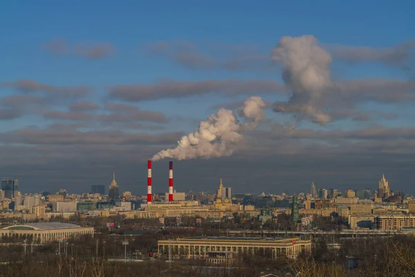 Високий Кут Зору Міської Сцени — стокове фото