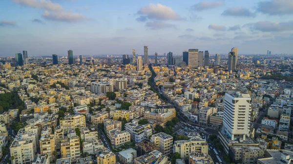 Tel Aviv Centro Ciudad Israel Vista Aérea Del Dron — Foto de Stock