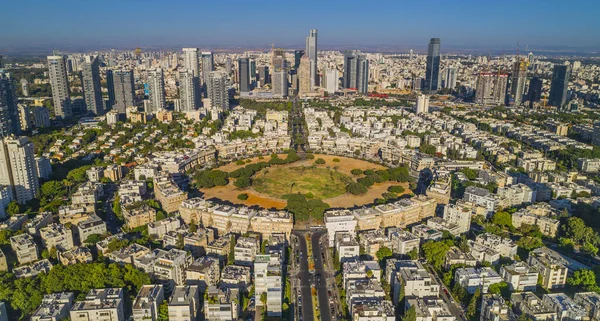 Tel Aviv Şehir Merkezi Srail Hava Aracı Görüntüsü Stok Resim