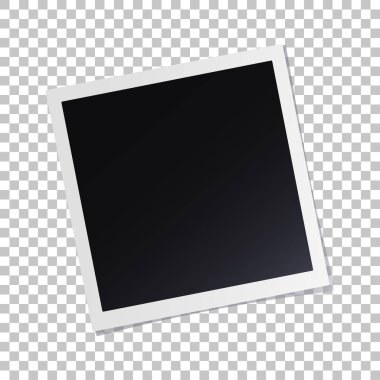 Eğimli sola, vektör şablon şık fotoğraf veya görüntü, Eps10 için ayrı tut moduyla arka plan üzerinde gölge ile fotoğraf çerçevesi