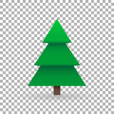 Noel ağacı ve yeni yılda izole şık vektör çizim, Eps10 arka plan