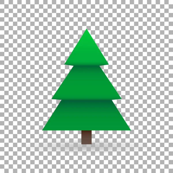 Árbol de Navidad y Año Nuevo en el fondo aislado elegante ilustración vectorial, EPS10 — Vector de stock