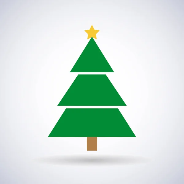 Weihnachtsbaum mit Stern und Neujahr, stilvolle Vektorillustration, Eps10 — Stockvektor