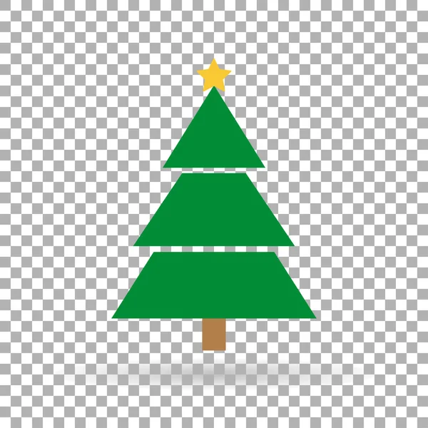 Vánoční stromeček s hvězdou a nový rok na izolovat pozadí, stylový vektorové ilustrace, Eps10 — Stockový vektor