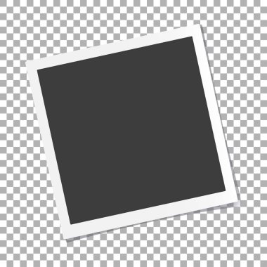 Eğimli sola, vektör şablon şık fotoğraf veya görüntü, Eps10 için ayrı tut moduyla arka plan üzerinde gölge ile fotoğraf çerçevesi