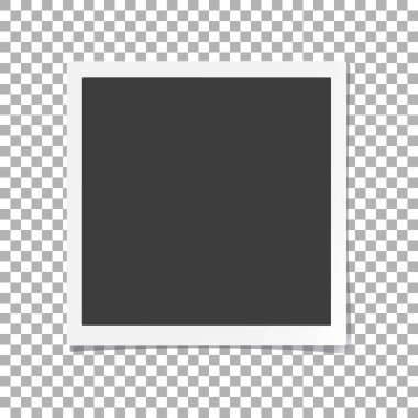 Fotoğraf çerçevesi ile gölge izole arka plan üzerinde vektör şablon şık fotoğraf veya görüntü, Eps10 için